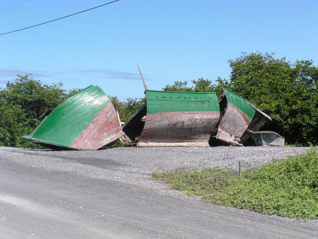 Boat after hurricane - free image