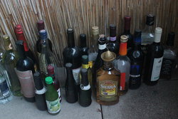 Bottles of drinks