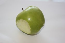 fresh raw bite of apple