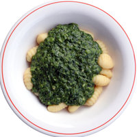 Gnocchi with Spinach paste