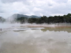 hot spring in a valley