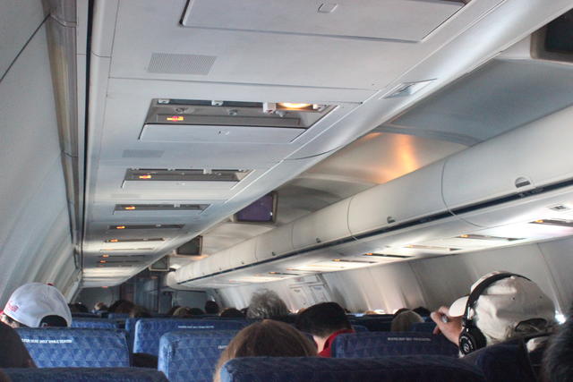 Inside an airplane - free image