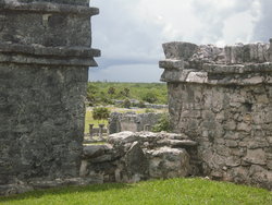 Mayan ruins on cliff