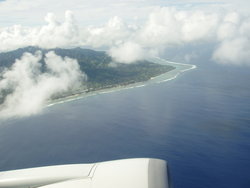 aerial view of an island