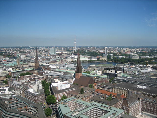 Aerial view of city - free image