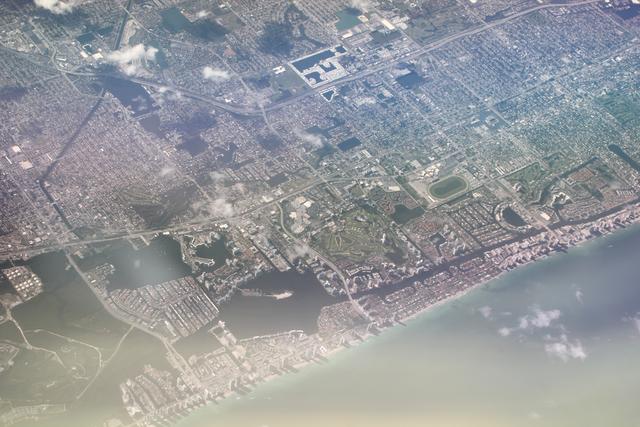 aerial view of miami - free image