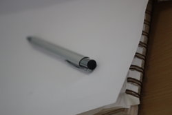 back side of a ball pen