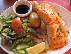 Baked salmon fillet