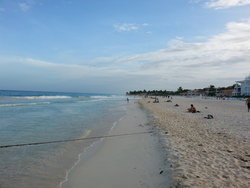 beach at dusk