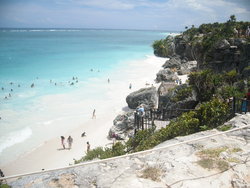 beach by the ruins