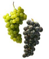 black and green grapes