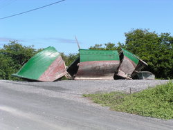 Boat after hurricane