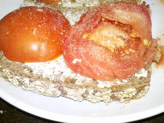 bread with tomatoes - free image