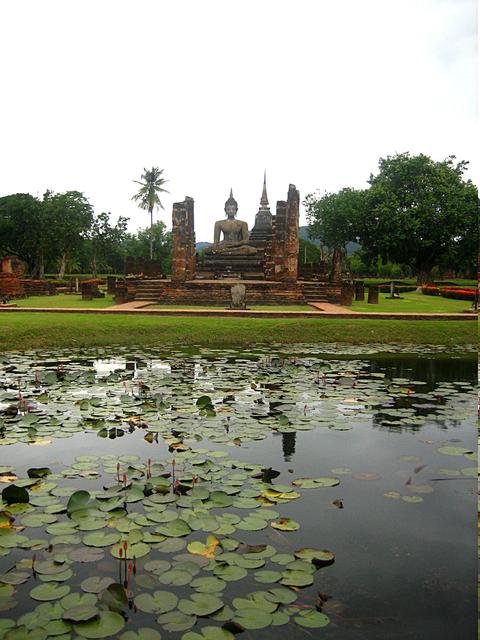 buddha at a beautiful pond - free image