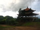 buddhist temple at dusk