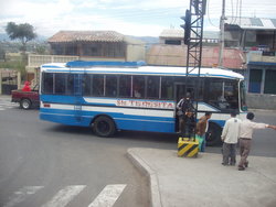 bus at stop