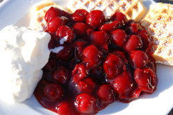 cherries and waffles