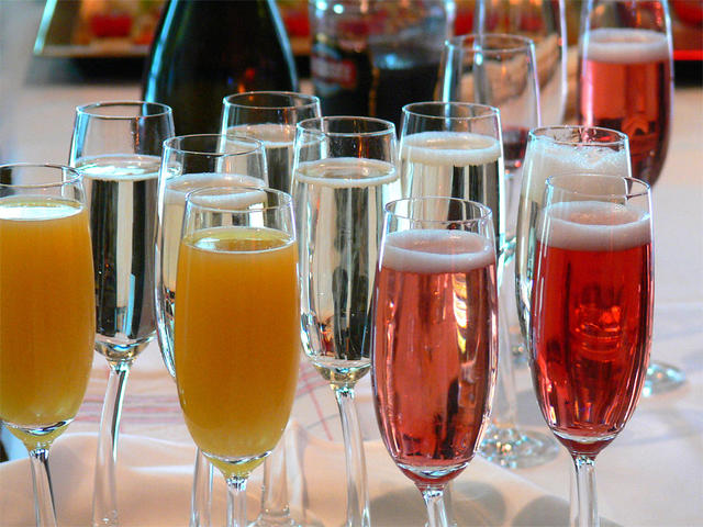 colourful champagne glasses - free image