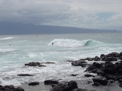 exciting surfing