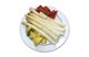 Fresh cooked white asparagus
