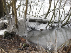 Frozen lake