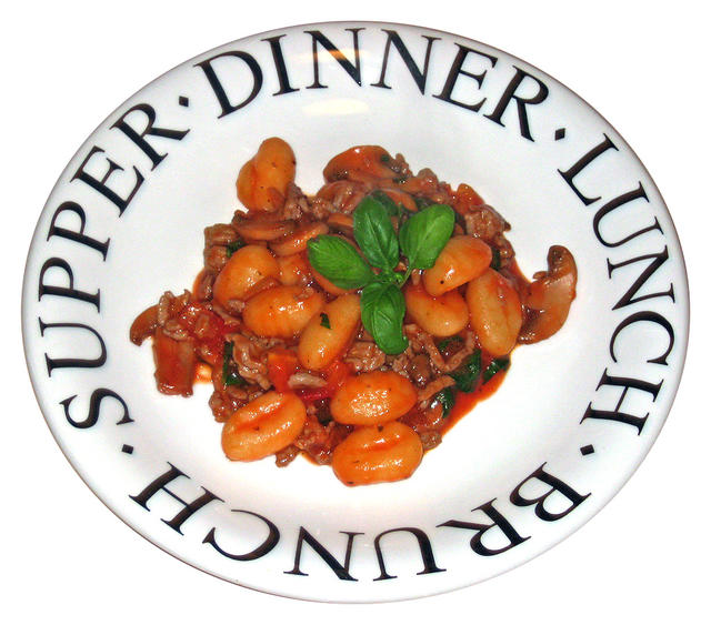 gnocchi with minced meat - free image
