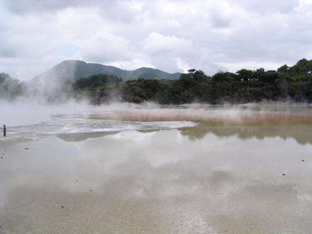 hot spring in a valley - free image
