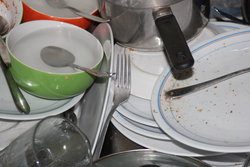 Many used utensils