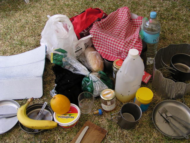 messy picnic - free image