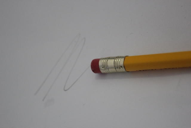pencil with attached eraser - free image