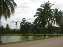 road besides the lake