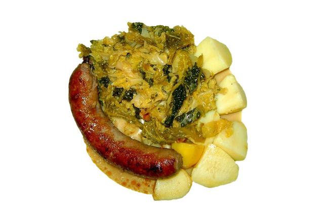 savoy cabbage with Sausage - free image