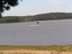 Skiing in the lagoon