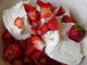 strawberries with vanilla icecream