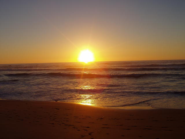 sunset at beach - free image