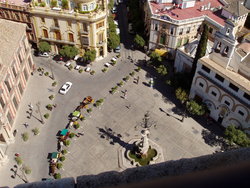 Top view of city crossroads