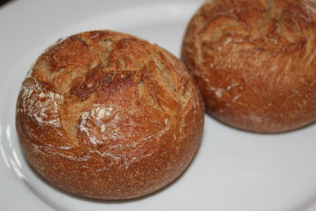Two baked buns - free image