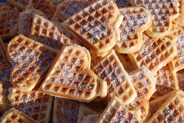 Waffle hearts - free image