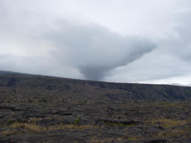 waste land with vulcanic cloud - free image