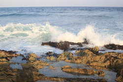 Waves crashing