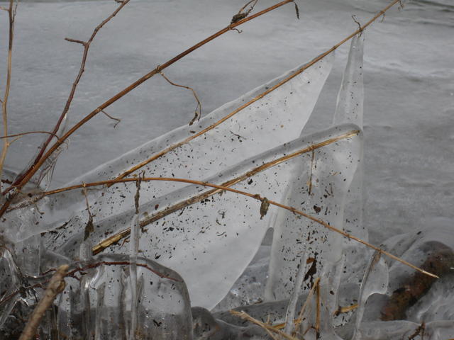 weight of an icicle can cause damage - free image