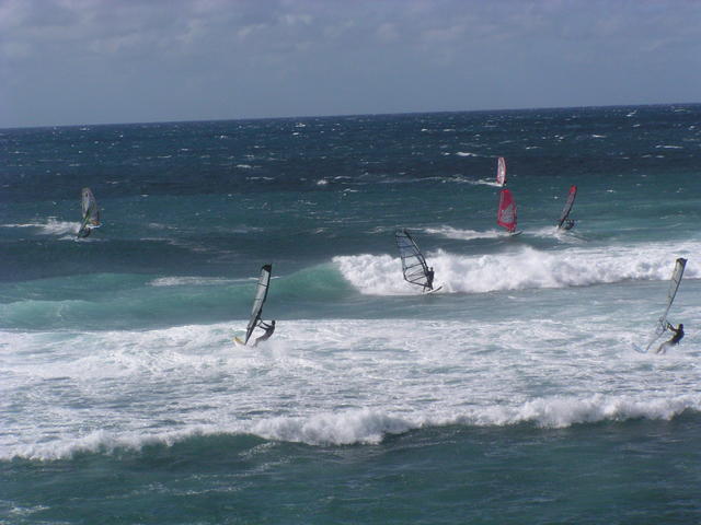 Windsurfing over to the crests - free image